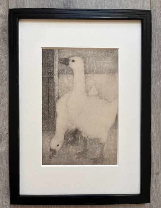 Image 1 of Jan Mankes 1889-1920 / Heliogravure 2 Geese 1923