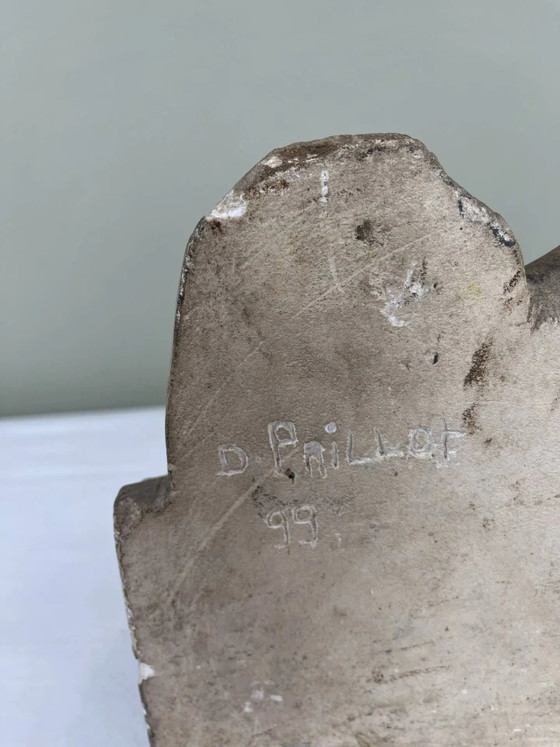 Stenen sculptuur, twee voeten op een blok, gesigneerd D. Paillot. – Beeldhouwkunst, Stone, Brutalist (photo 8 of 14)