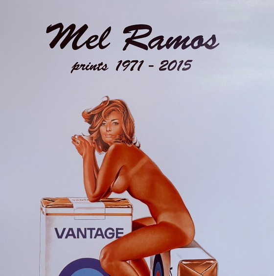 Image 1 of Mel Ramos: "Vantage". Originele Tentoonstellingsmuseumposter 2015, In Uitstekende Staat
