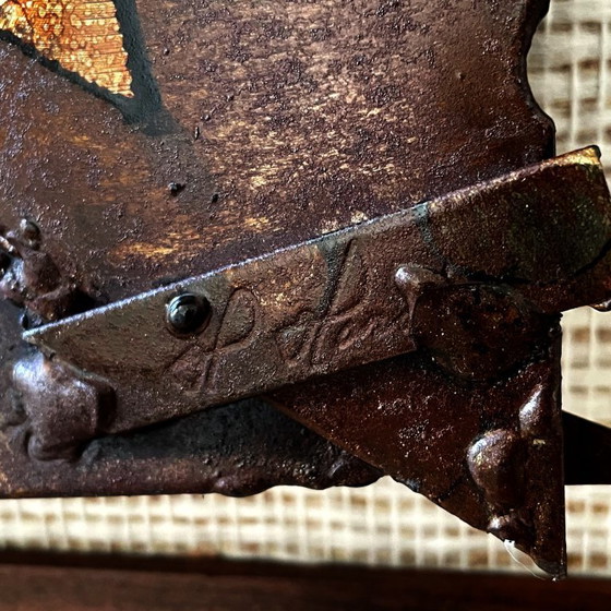 Image 1 of Henrik Horst Jaren 70 Brutalistische Metalen Wandsculptuur