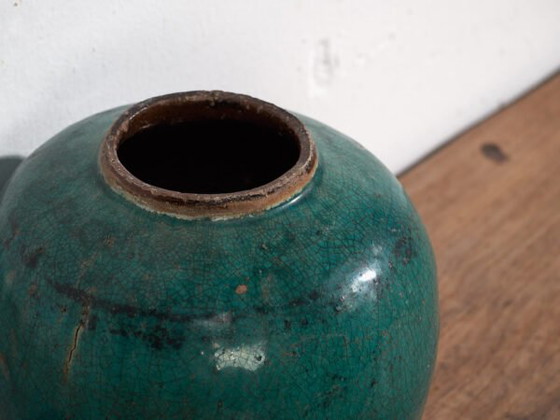 Antieke groene ronde vaas (ca. 1820) #28 – Vazen (photo 18 of 34)