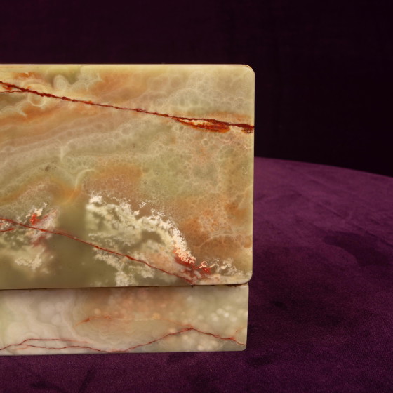 Groene Onyx en Messing Doos met Deksel, Italië 1970 – Decoratieve objecten, Marble, Italian Design (photo 12 of 18)