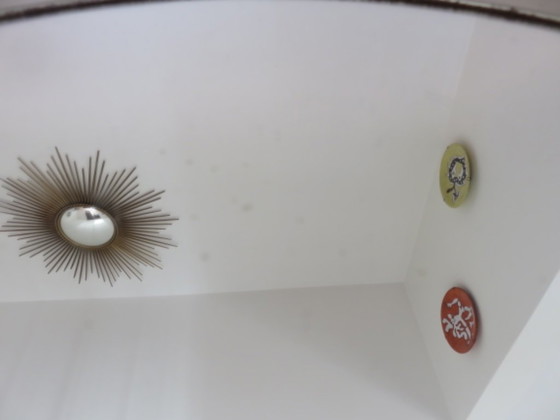 Image 1 of Vassoio a specchio in metallo argentato in stile Art Déco, Francia, anni '40