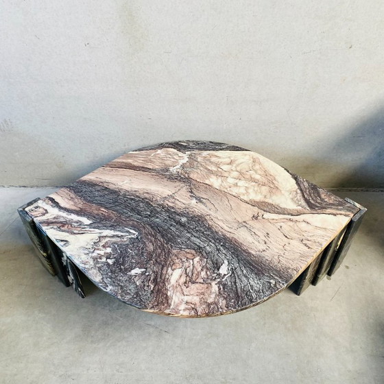 Image 1 of Italienischer Marmor Mid Century Couchtisch "Eye"