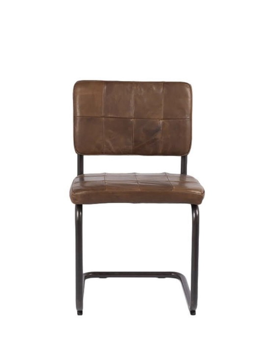 6x Jess Design Lederen Eetkamerstoelen – Leather, Metal (photo 3 of 5)