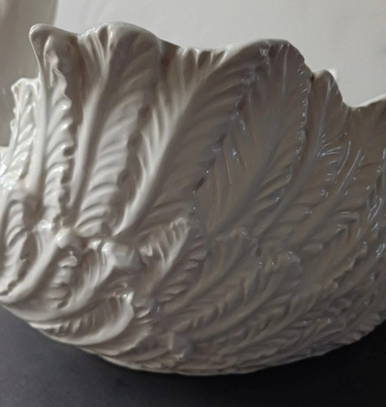 Image 1 of Majolica swan Bassano