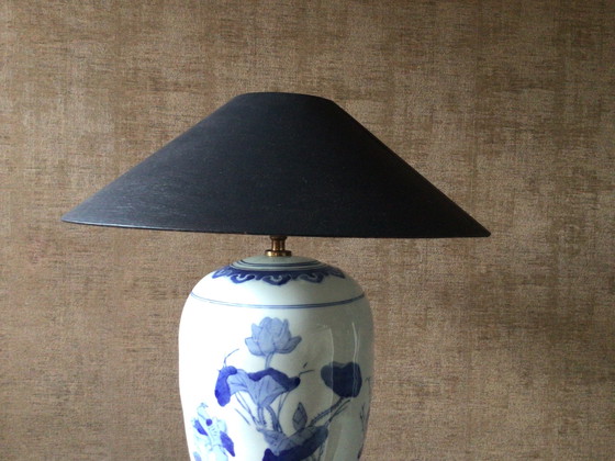 Image 1 of Large Vintage Chinese Lamp Made of Old Ginger Jar