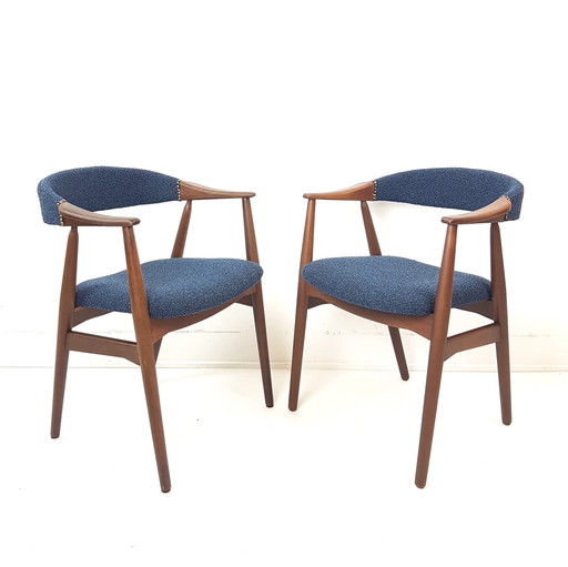 Set di 2 sedie danese vintage Farstrup blu Thomas Harlev