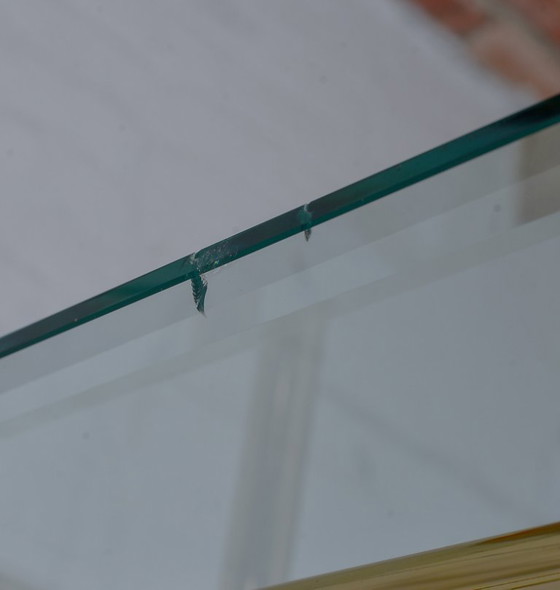 Image 1 of Hollywood Regency Style Ramiro Tarazona 24 Carat Gold Plated Mid-Century Display Cabinet with Glass Shelves. Spain, 1980s.