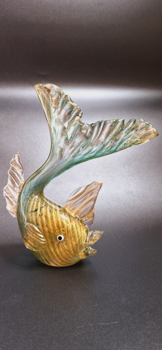 Image 1 of 60'S Barovier&Toso Murano Glass Coordonato D'Oro Fish 