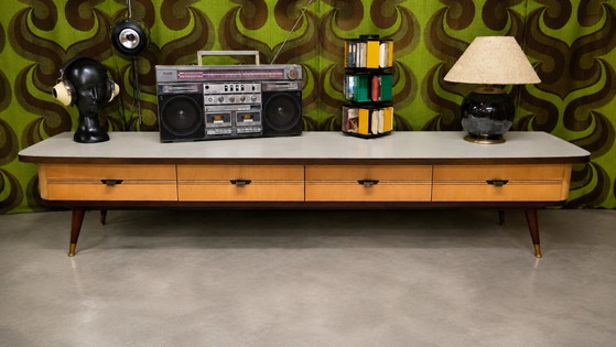 Lowboard Enfilade Basse 1970 – Sideboard, Metal, Brass (photo 4 of 5)
