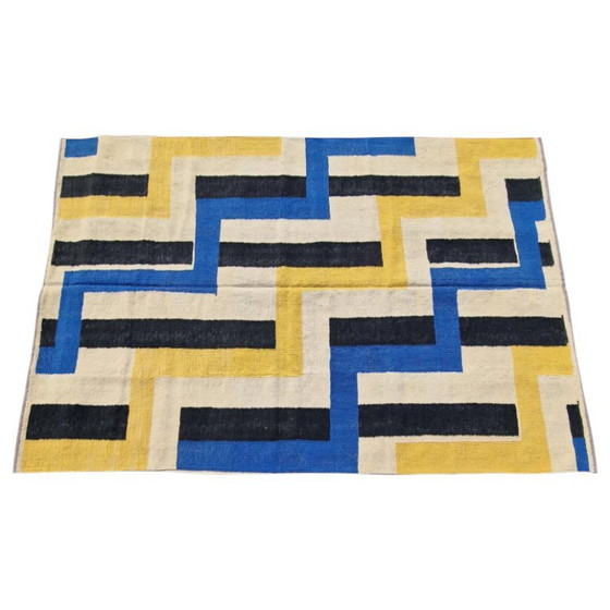 Sonia Delaunay Simultané Nr. 46 Handgewebter Wandteppich | Textilkunst | 217 × 146 cm (85 × 57 Zoll) (photo 9 of 10)