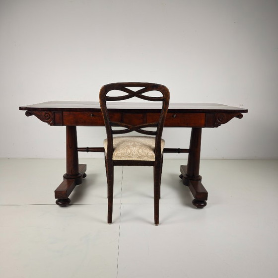 Image 1 of Engelse Regency-periode begin 19e eeuw / Schrijftafel in de bibliotheek van Willem IV