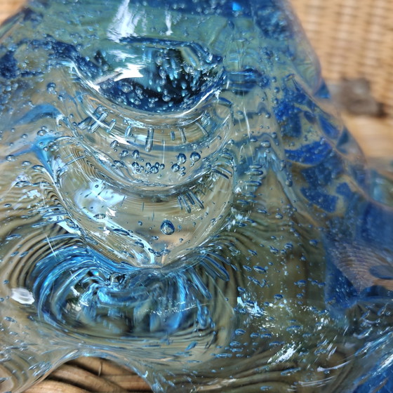 Image 1 of Aquablauwe Bullicante Murano schaal