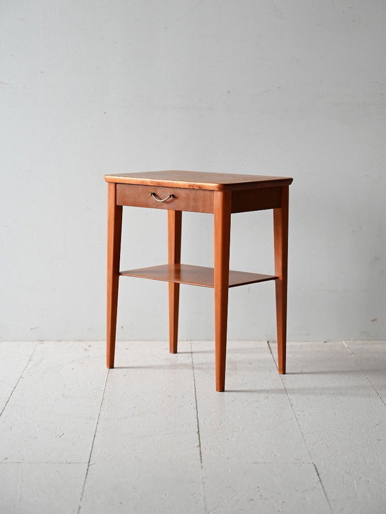 Image 1 of Comodino scandinavo in teak e mogano degli anni '50