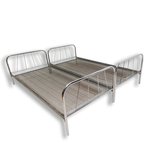 Mid-century chromed beds East 1950s