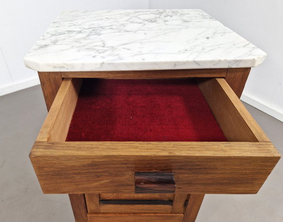Art Deco Halkastje | Nachtkastje – Marble, Wood (photo 5 of 10)