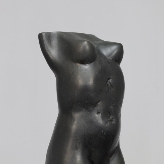 Image 1 of Bronzene stehende weibliche Torso-Skulptur von Francine Govers, 1990er Jahre