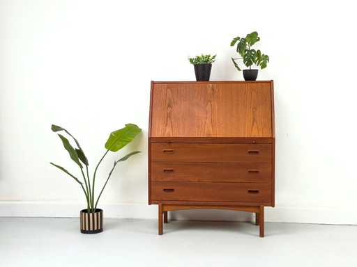 Teak Secretary Desk by Bernhard Pedersen & Søn, 1960s