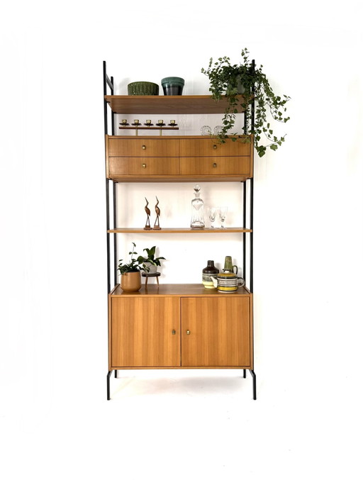 Vintage freistehendes modulares Wandregal aus den 60er Jahren