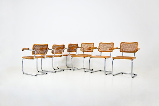Sillas de comedor Estilo B32 de Marcel Breuer, Juego de 6