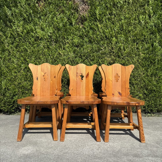 Image 1 of Set van 6 vintage stoelen