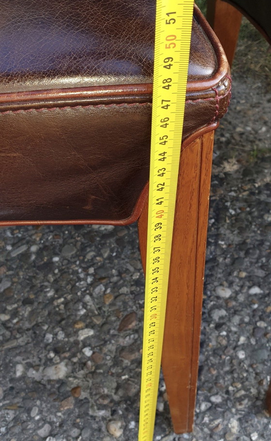 Image 1 of 6 mol en Geurts lederen eettkamer stoelen 