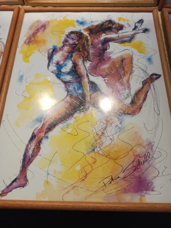 6 sports motifs by Petra Scholl – Paintings & Drawings, Glass, Paper (photo 6 of 7)