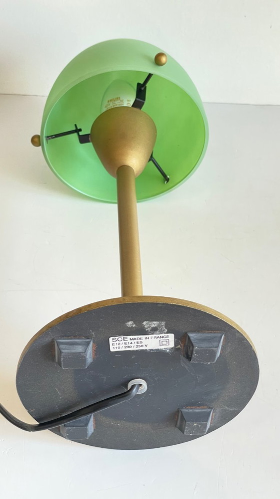 Image 1 of LAMPE SCE Verre Opalin VINTAGE