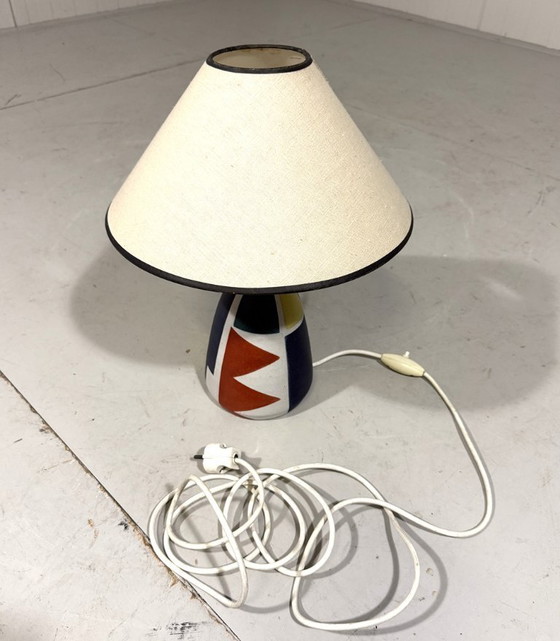 Image 1 of Krösselbach Fayence table lamp by Clare Zänge & Karl-Heinz Löffler 1950's