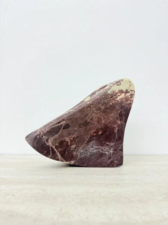 Vintage Mid Century red Marble Abstract Organic Modern Sculpture , 1980s (photo 10 of 12)