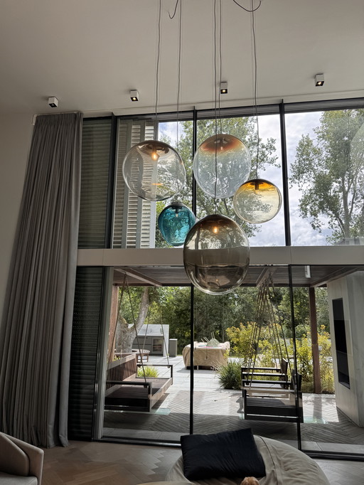 4 volte lampada di design soffiata a mano