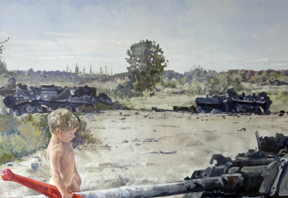 Pittura a Olio Originale Arte Moderna Simbolismo Guerra Kotygoroshko – Dipinti e disegni, Canvas (photo 4 of 7)