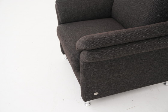 Image 1 of Himolla set set couch sofa three seater two seater armchair fabric brown