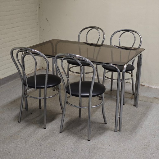 Vintage space age table chairs dining room set