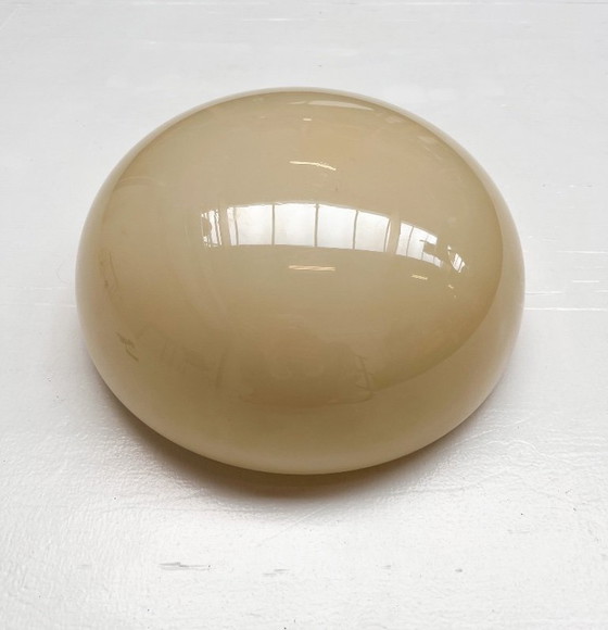 Image 1 of Opaline Glass Beige Ceiling Lamp or Wall Lamp, 1950s