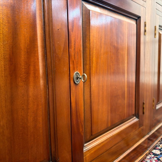 Classic English Bookcase with Columns – Glass, Wood (photo 19 of 20)