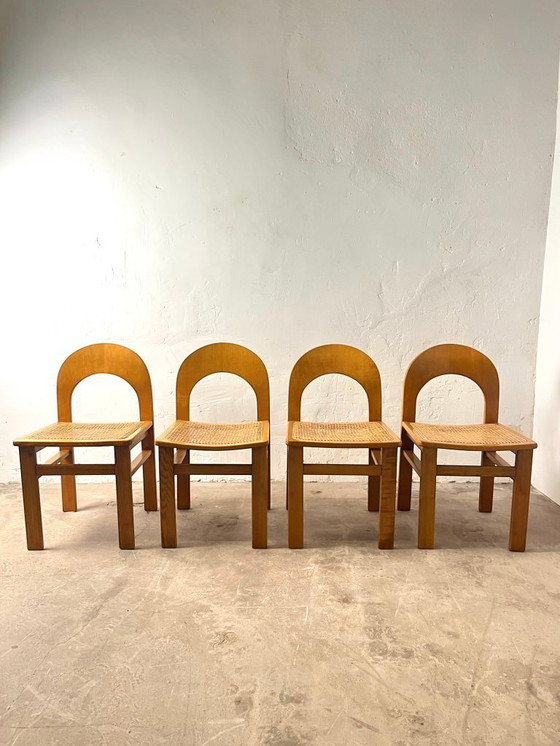 Image 1 of Set of four Arcadia cane chairs by Tagliabue di Cascina Armata, 1970-80