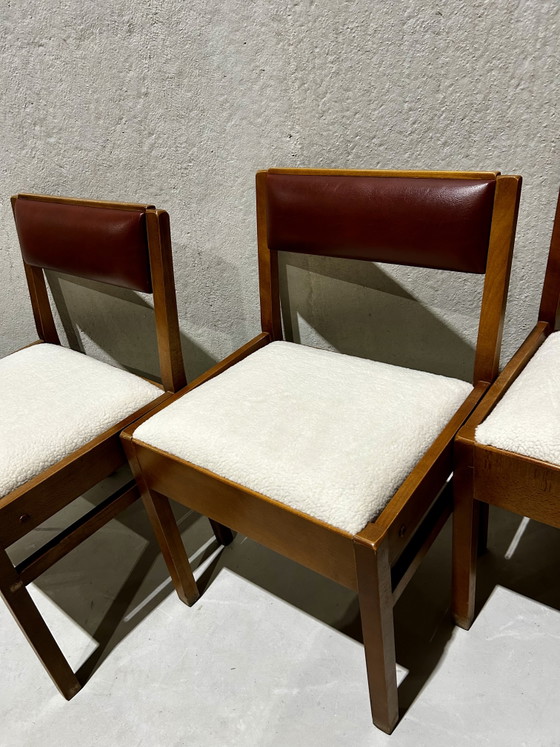 Mid Century Modern – Vintage, Esszimmerstühle, Textile, Wood (photo 5 of 8)
