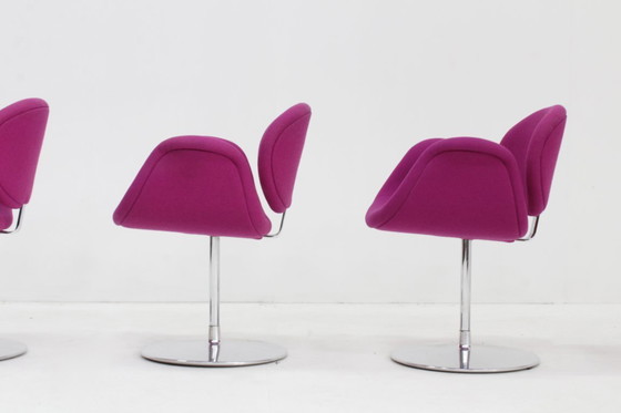 Image 1 of Set van 4 Artifort Little Tulip eetkamer stoelen van Pierre Paulin 