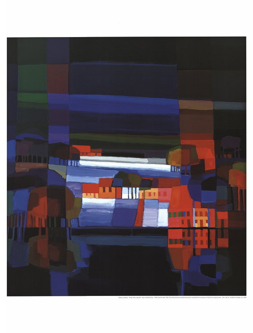 Schulten, Ton - Winter am Wasser - Winter at the waterside - Color offset lithograph