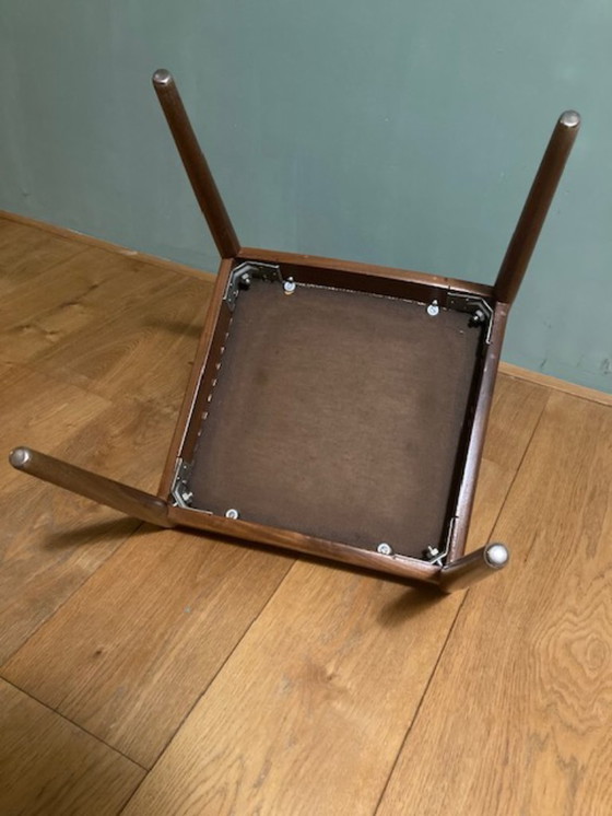 Image 1 of 4 x wooden chair, vintage 1960s, (modeled after) Lübke