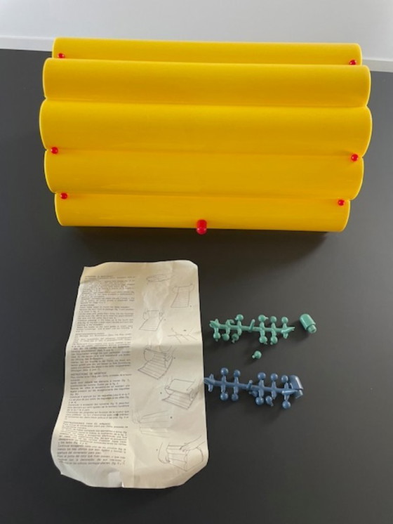 Image 1 of Vintage Memphis bread box Daisy Italian design