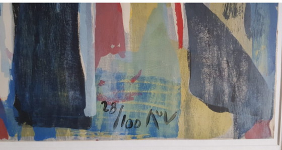 Image 1 of Bram van Velde (1895) Color Lithograph "Comp YR 318" Ges Gen