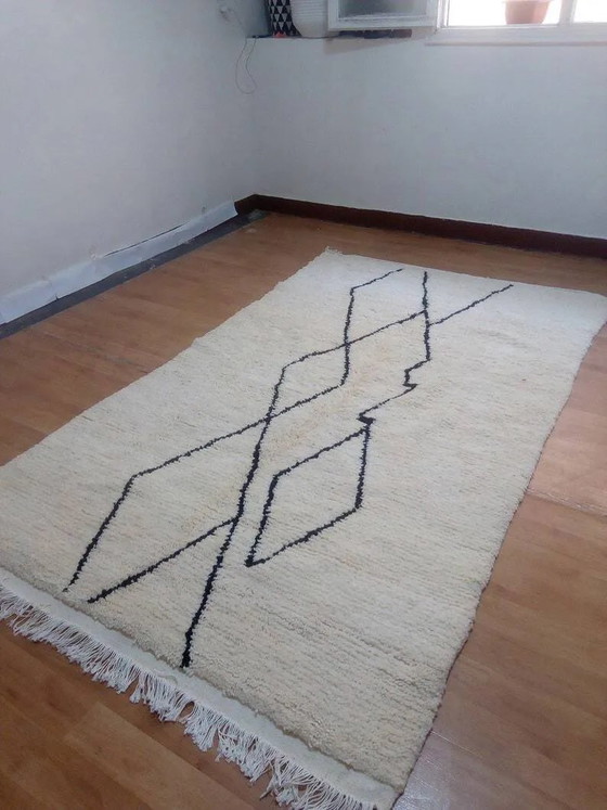 Handwoven Moroccan rug - Berber design - handmade in wool - 252 x 146 cm – Rugs & carpets, Cotton (photo 3 of 10)