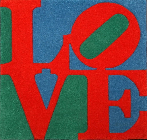 Indiana, Robert - Classic LOVE - Impression certifiée et signée - Multiple - Tapis