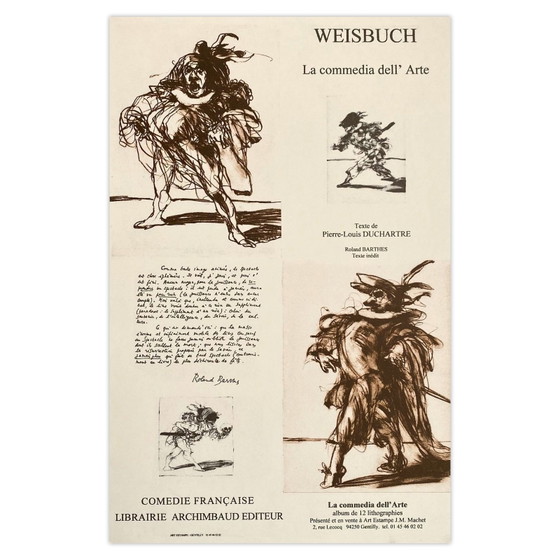 Image 1 of Claude WEISBUCH La Commedia dell'Arte lithograph 2005