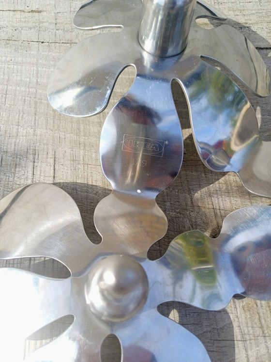 Ikea Flower Candle Holder Stainless Steel Design Monika Mulder – Metal, rvs (photo 6 of 6)