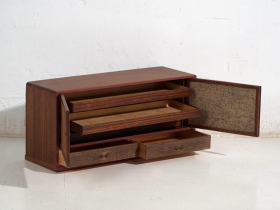 Japanese Cabinet with Kabuki Decorated Sliding Doors in Paulownia Wood, Early Showa Period, circa 1926–1970 (photo 16 of 40)