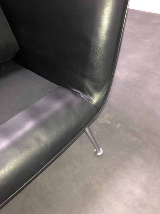 Image 1 of Designer armchair black leather by Stefan Steenkist